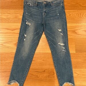 Lucky Brand Ava Skinny Raw Bottom Jeans